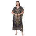 thumbnail image 1 of Women’s Long Polyester Kaftan Maxi Dress Kimono Sleeve Tunic Top Cover Up, One Size Gray, 1 of 5