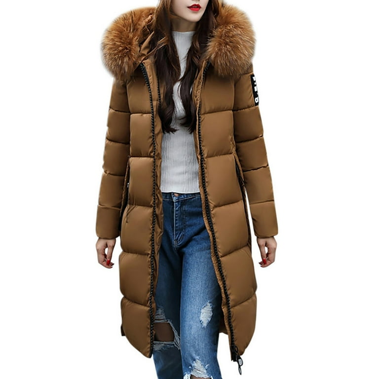 Women s Long Puffer Jacket Winter Hooded Maxi Coat Down Jacket Coat Mid Length Warm Thicken Parka Jacket Puffer Coat for Women