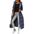 thumbnail image 1 of Winter Women Sleeveless Hooded Vest Coat Casual Solid Warm Parka Vest, 1 of 4