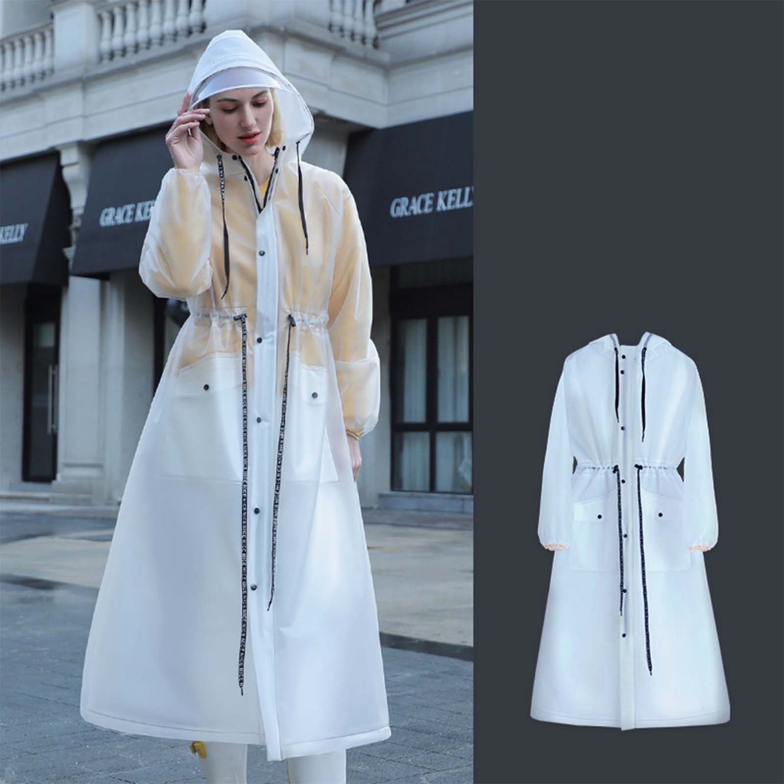 Women's Long Raincoat Adult Full Body Rain Gear For Cycling Heavy