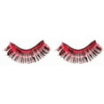 thumbnail image 1 of Women's Long Sexy Black and Red Sparkle Holographic False Costume Eyelashes, 1 of 1