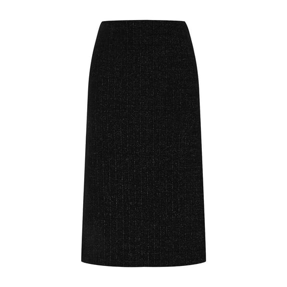 Women's Long Skirts Fashion Elastic Waist Tartan Skirts Casual Maxi Skirt Solid Color A-Line Pleated Short Skirts
