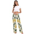 thumbnail image 1 of Women's Long Sleep Pants Home Pants Sleep Pants Wide-Leg Pants Design Elastic Fabric Casual Pants M Cute Cartoon Lemon, 1 of 7