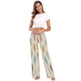 thumbnail image 1 of Women's Long Sleep Pants Home Pants Sleep Pants Wide-Leg Pants Design Elastic Fabric Casual Pants XS Cute Feather, 1 of 7