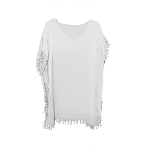 Women‘s Long Sleeve Beach Cover Up - Lightweight Tunic Dress for Poolside, Resort Vacation and Sun Protection