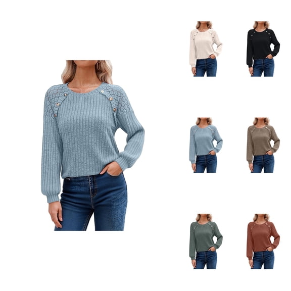 Women's Long Sleeve Blouse Spring Lightweight Sweater Business Casual Lace Top Trendy Fall Fashion Clothing