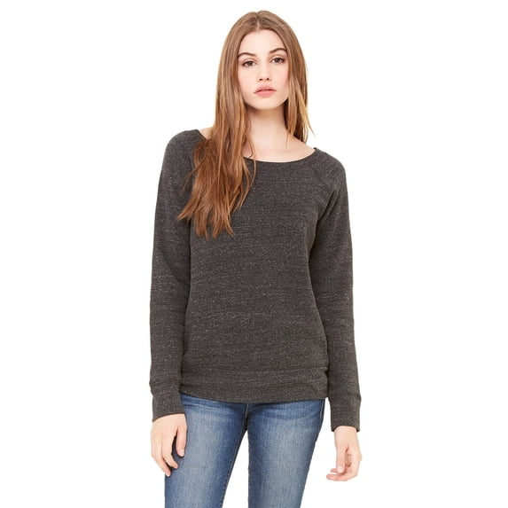 Women's Long Sleeve Boatneck Fleece Sweatshirt
