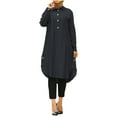 thumbnail image 1 of Women's Long Sleeve Button Down Abaya Casual Dress Dubai Outfits, 1 of 2