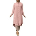 thumbnail image 1 of Women's Long Sleeve Button Down Abaya Casual Dress Dubai Outfits, 1 of 2