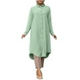 thumbnail image 1 of Women's Long Sleeve Button Down Abaya Casual Dress Dubai Outfits, 1 of 2