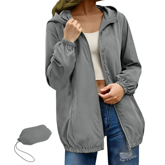 Women's Long Sleeve Button Down Cardigan Crop Coats Trendy Long Sweaters With Hood Zip Up Sweatshirt Lightweight Fall Outfits 2025