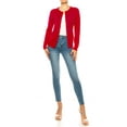 thumbnail image 1 of Women's Long Sleeve Button Down Crewneck Sweater Knit Cardigan, 1 of 4