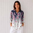 thumbnail image 1 of Women's Long Sleeve Button Down Shirt Casual Printed Blouse, 1 of 5