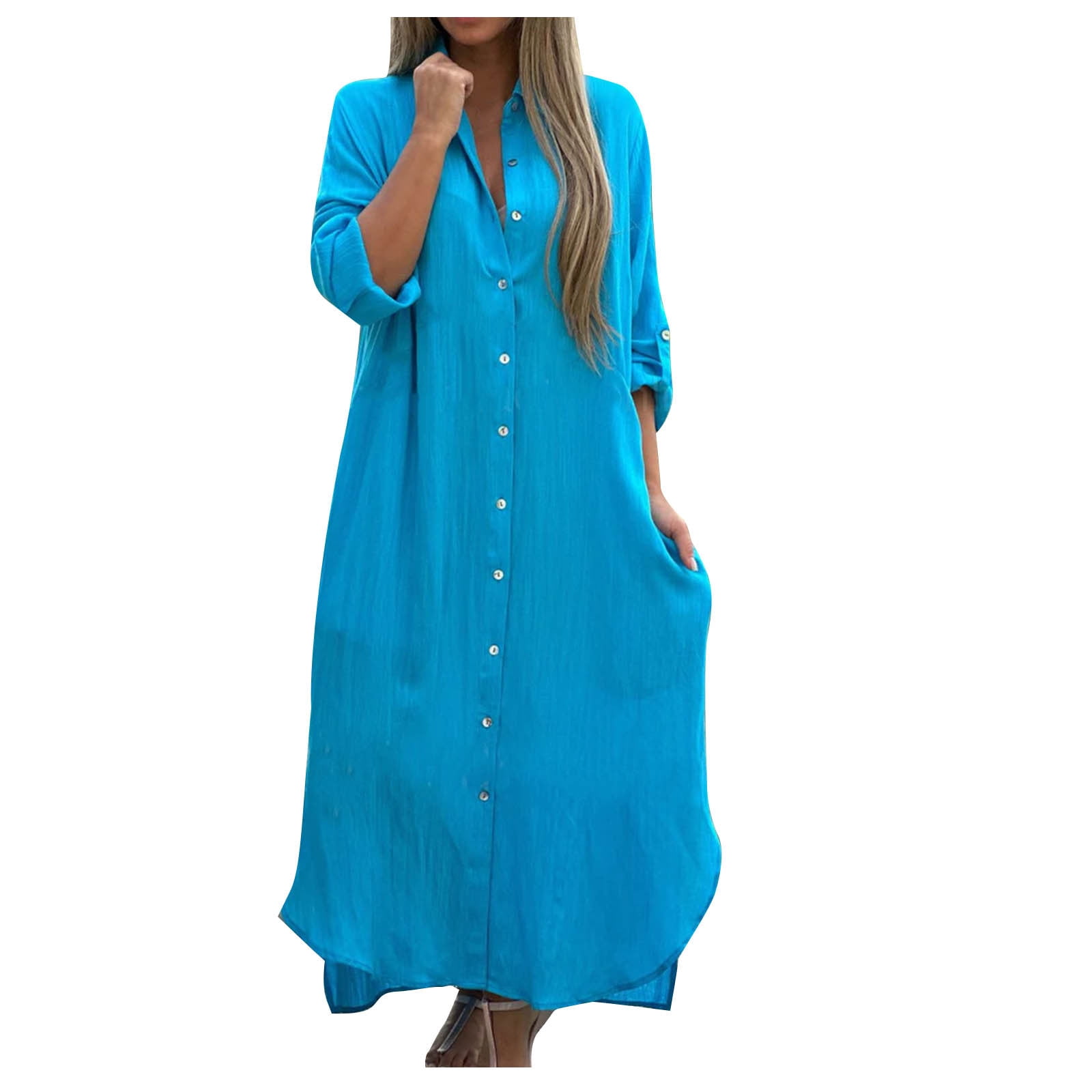 fitted lace wedding dress Maxi Shirt Dress main image 1