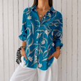thumbnail image 1 of Women's Long Sleeve Button Down Shirt Printed Casual Blouse, 1 of 5