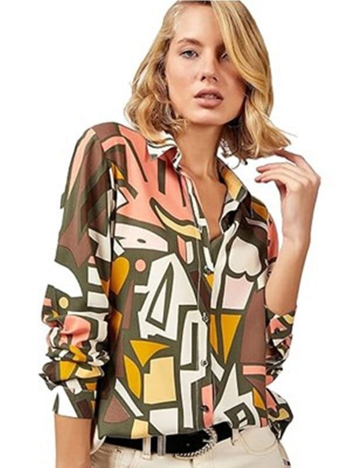 Women's Long Sleeve Button-Down Shirt Tops - Walmart.com