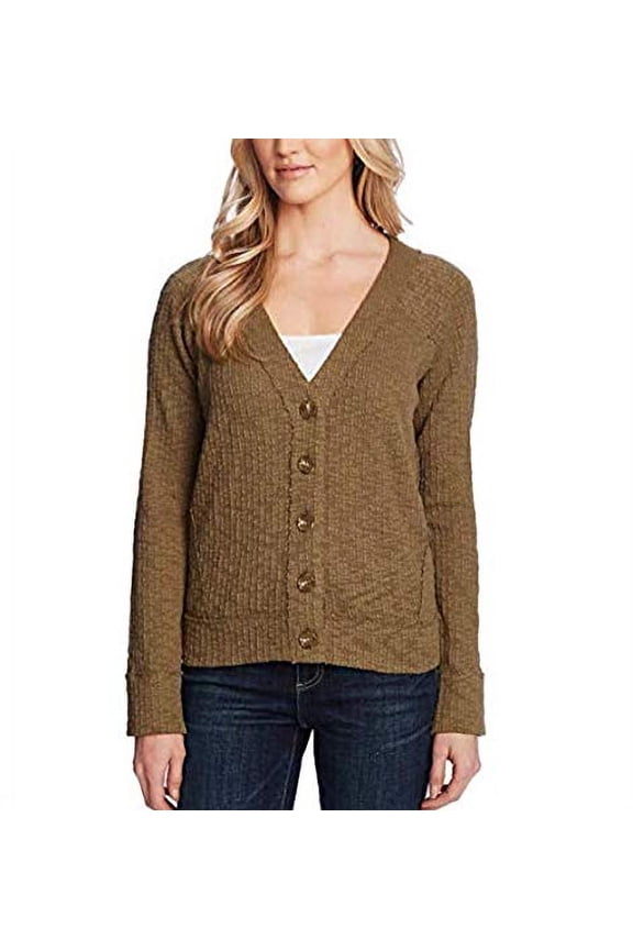 Women's Long Sleeve Button Up Cardigan Olive Green