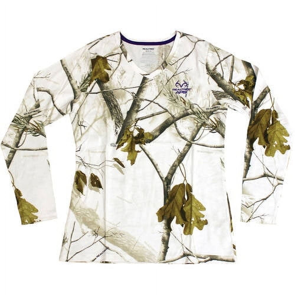 Women's Long Sleeve Camo Tshirt, AP Snow