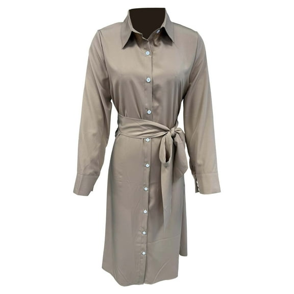 Women's Long Sleeve Cardigan Sweater Elegant Solid Color Duster Coat Casual Loose Fit Knit Open Front Wrap Dress