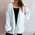 thumbnail image 1 of Women's Long Sleeve Cardigan Sweater, Loose Fit Open Front Casual Knit Top, Soft V-Neck Cover Up for Daily Wear, Comfy Loungewear with Stretch, 1 of 5