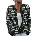 thumbnail image 1 of Women's Long Sleeve Cardigan with Hollowed Out Detail - Lightweight Coat V Neck Casual Jacket for Home or Office Layering, 1 of 2