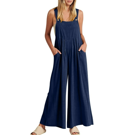 Women's Long Sleeve Casual Jumpsuit Summer Overalls Adjustable Strap Comfortable Romper Fashion Outfit