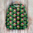 thumbnail image 1 of Women's Long Sleeve Christmas Pullover Ugly Sweatshirt Funny Christmas Shirt Green 01-Dark Green XXXXL, 1 of 4