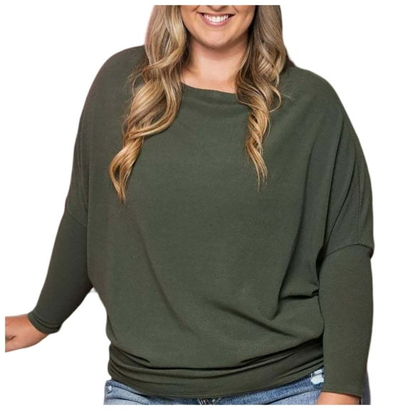 Women's Long Sleeve Color Block Knitted Crewneck Sweater - Relaxed Fit, Drop Shoulder, Casual Pullover Tops