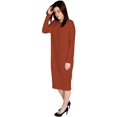 thumbnail image 1 of Women's Long Sleeve Comfy Cover-Up Midi Dress, 1 of 19