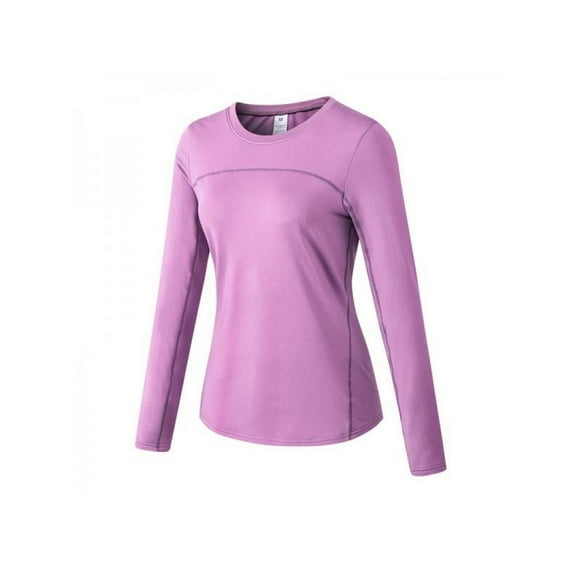 Women's Long Sleeve Compression Shirt Autumn Plus Velvet Yoga Gym Workout Fitness Running Sports T-shirt Quick-drying Stretch Top Base Layer