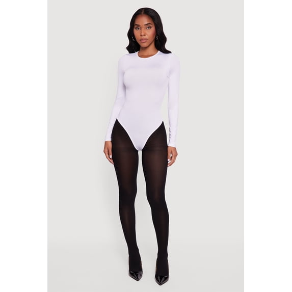 Women's Long Sleeve Crew Neck Bodysuit