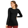 thumbnail image 1 of Women's Long Sleeve Crew Neck Fit T-Shirt, Black S, 1 Pack, 1 of 2