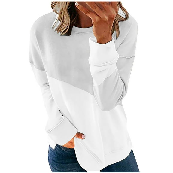 Women's Long Sleeve Crew Neck T Shirt Casual Pullover Sweatshirt Fall Winter Blouse Loose Tunic Tops