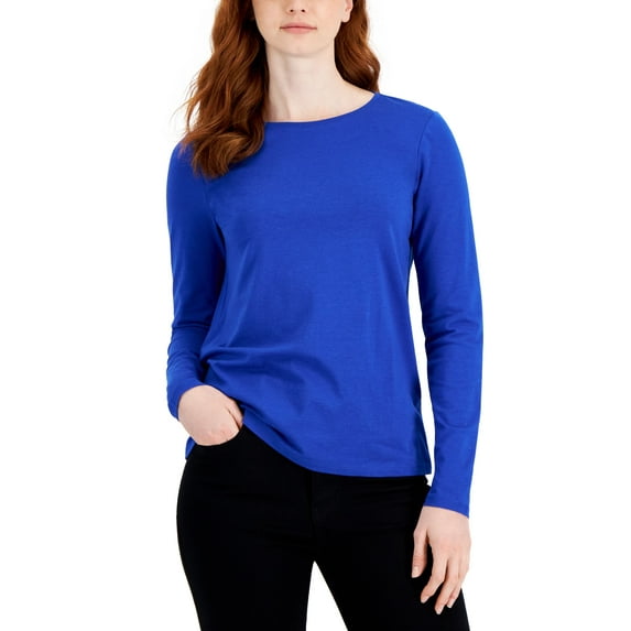 Women's Long-Sleeve Crewneck T-Shirt Lazulite S