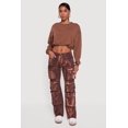 thumbnail image 1 of Women's Long Sleeve Cropped Bubble Hem Sweatshirt, 1 of 5