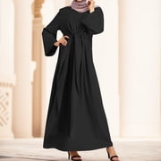 Womens Long Sleeve Dress Vintage Pullover Abaya Prayer Clothes Hijab for Women Hijab Cap for Women Two Piece Long Dress for Women Tunics for Women Long Sleeve Long Sleeve Gown Hijab for Women Big