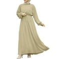 thumbnail image 1 of Women's Long Sleeve Dress Vintage Pullover Abaya Prayer Clothes, 1 of 3