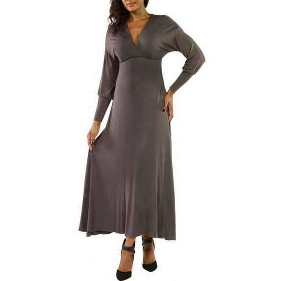 Women's Long Sleeve Empire Maxi Dress