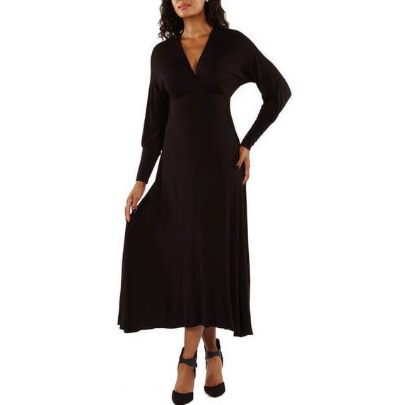Women's Long Sleeve Empire Maxi Dress - Walmart.com