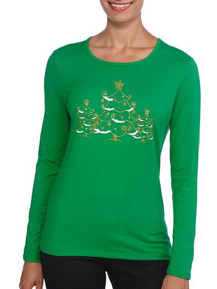 Women's Long Sleeve Graphic T-Shirt - Walmart.com