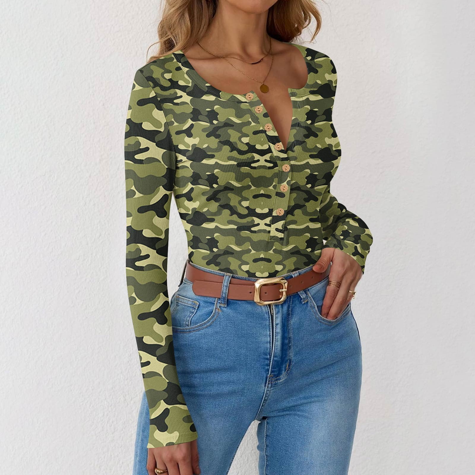 Women's Camo Thermal Top