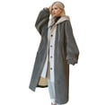 thumbnail image 1 of Women's Long Sleeve Hooded Jacket Cozy Oversized Winter Coat With Trim Details For Cold Weather Comfort, 1 of 8
