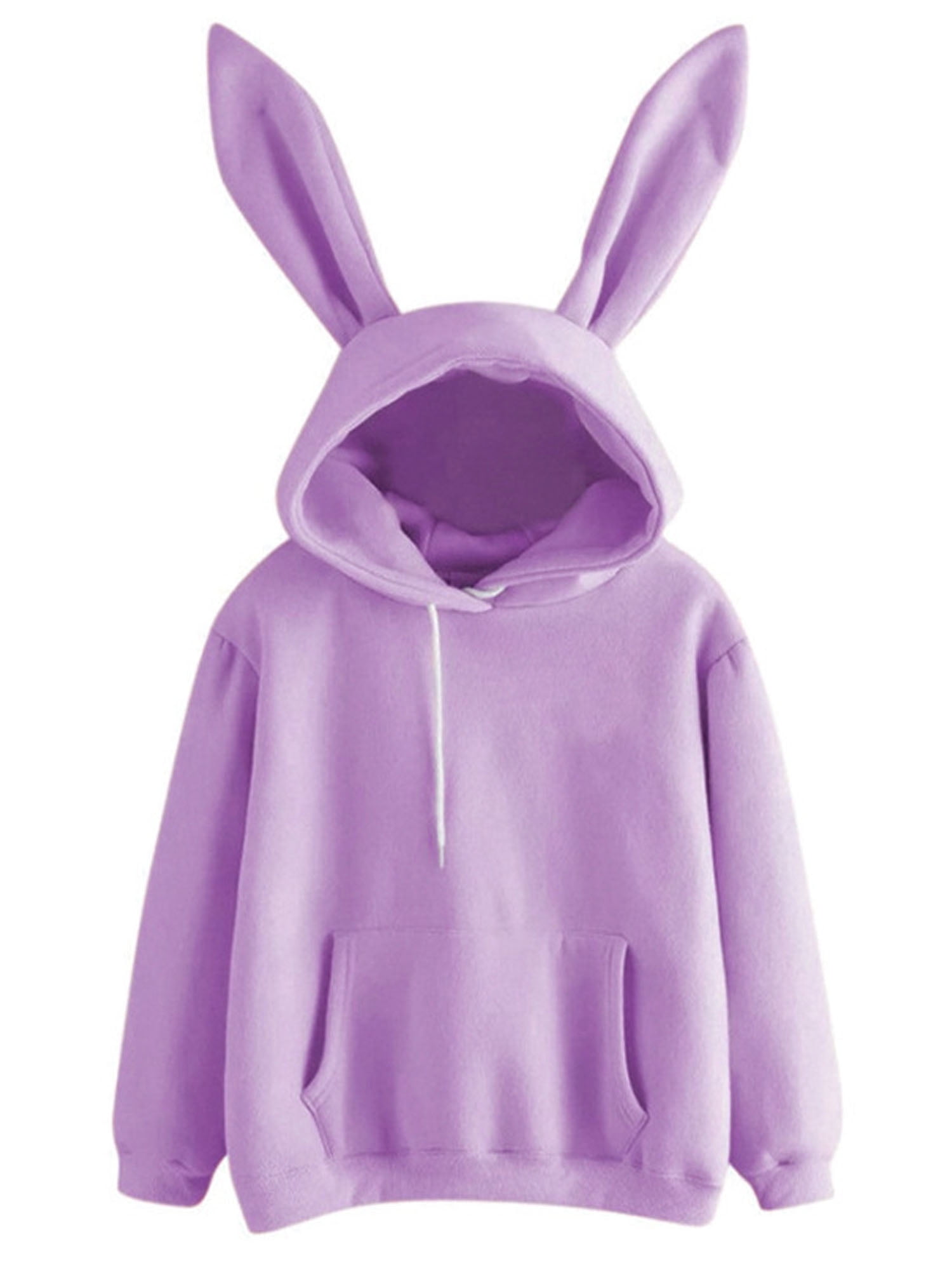 Women s Long Sleeve Hooded Sweatshirt Rabbit Bunny Ears Hoodie Sweatshirt with Pockets Walmart