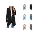 thumbnail image 1 of Women's Long Sleeve Knit Cardigan Solid Color Open Front Sweater Coat Casual Loose Fit Outwear For Daily Cardigan Sweaters for Women, 1 of 2