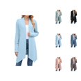 thumbnail image 1 of Women's Long Sleeve Knit Cardigan Solid Color Open Front Sweater Coat Casual Loose Fit Outwear For Daily Cardigan Sweaters for Women, 1 of 2