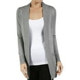 thumbnail image 1 of Women's Long Sleeve Knit Rib Open Front Solid Sweater Cardigan-Plus Size Available (FAST & FREE SHIPPING), 1 of 2
