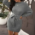 thumbnail image 1 of Women's Long Sleeve Knit Sweater Dress Turtleneck Mini Sweater Dresses Swing Casual Dress Dresses for Women for Work Swing Dress with Pockets Long Dresses for Women Misses Dresses Casual Dressy, 1 of 7