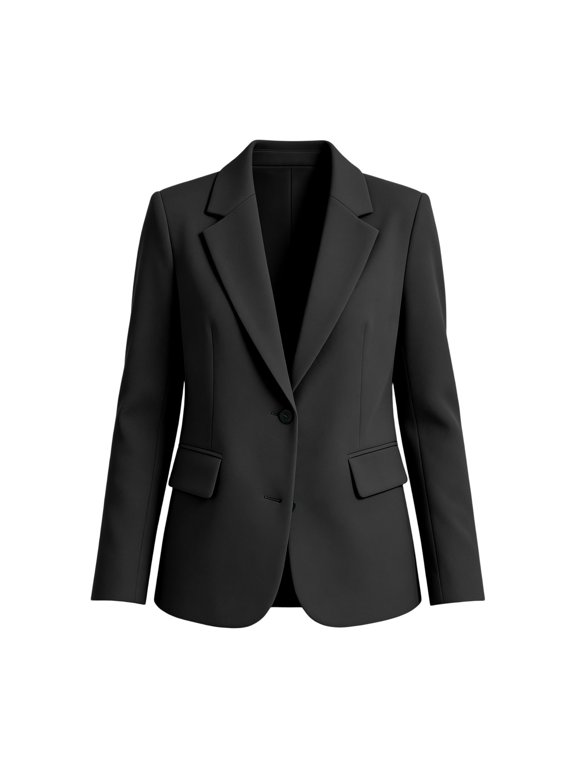 Women's Long Sleeve Lapel Blazer with Buttons and Pockets Business Casual Lightweight Suit for Office Wear