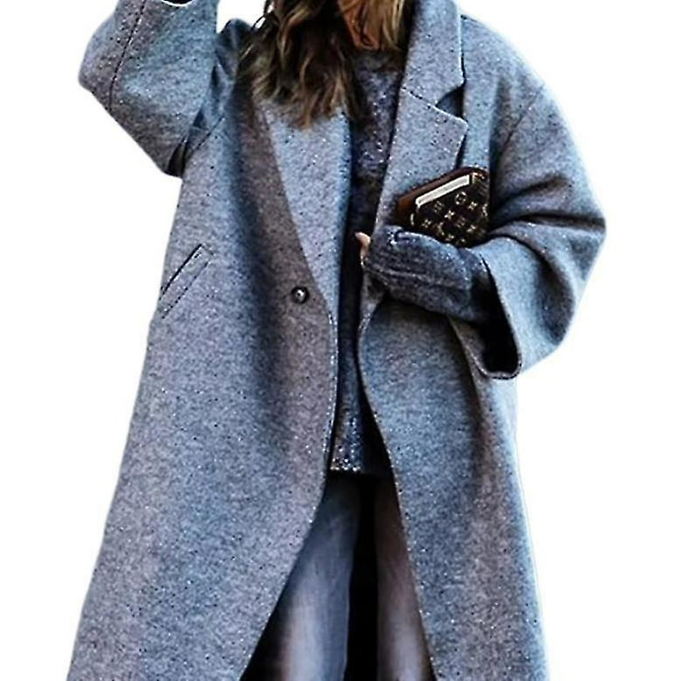 Fashion Plaid Double-breasted Long Sleeve Woolen Coat Fashion Plaid Double-breasted Long Sleeve Woolen Coat