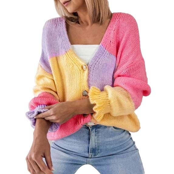 Women's Long Sleeve Lightweight Knit Sweater – Crewneck Soft Loose Fit Pullover Top for Casual Fall 2025 Trendy Outfits